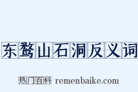 东鹜山石洞反义词是什么意思的图片